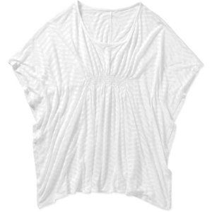 new White Swimsuit Cover Up Soft Stretch Beach Pool Semi Sheer Bikini Robe LARGE